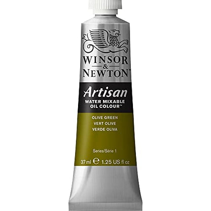 Winsor & Newton Artisan Water Mixable Oil Colour, 1.25-oz (37ml), Olive Green - color: Olive Green, style: 1.25-oz