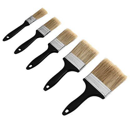 KINJOEK Paint Brush 14 Packs 1 Inch, Home Wall Trim House Chip Paintbrush Set, Professional Multi-Purpose Home Repair Tools for DIY Paint Stains Varnishes Glues Acrylics Cabinet Deck Fence Edge Door - size: 1"