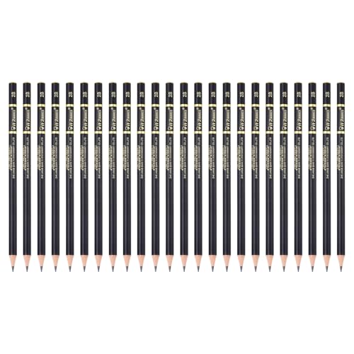 PATIKIL 24Pcs Drawing Pencils for Sketching, 2B Refill Sketch Pencils for Drawing, Graphite Art Pencil Set Professional Resistant Lead for Painting Shading Artist Office Supplies - size: 2B