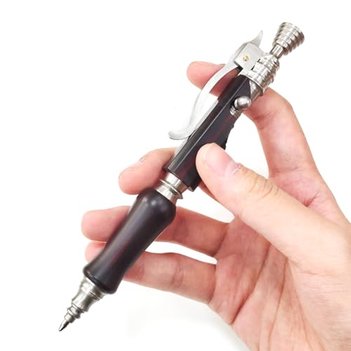 Dr. Metalleung Heavy Duty Stainless Steel Bolt Action Pen - Tactical EDC Retractable Ballpoint Pen with CNC Precision, Pocket Clip, Refillable (Black G2 Ink) - Perfect for Gifts & Smooth Writing - style: Baroque
