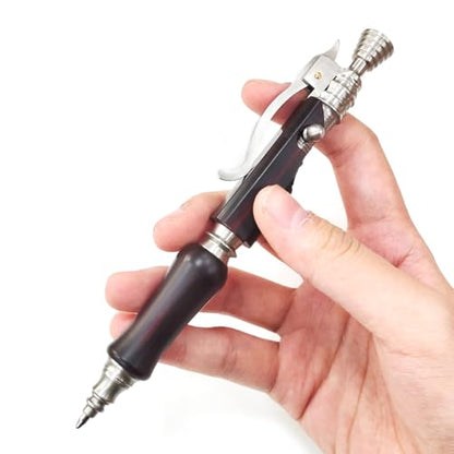 Dr. Metalleung Heavy Duty Stainless Steel Bolt Action Pen - Tactical EDC Retractable Ballpoint Pen with CNC Precision, Pocket Clip, Refillable (Black G2 Ink) - Perfect for Gifts & Smooth Writing - style: Baroque