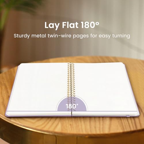 Taja Blank Spiral Journal Notebook for Women & Men, 140 Pages, Sketch Book, Plain Notebook for Drawing & Sketching, Journals for Creative Writing, A5(5.7" x 7.9") – Purple - color: E.Purple, style: d-Blank