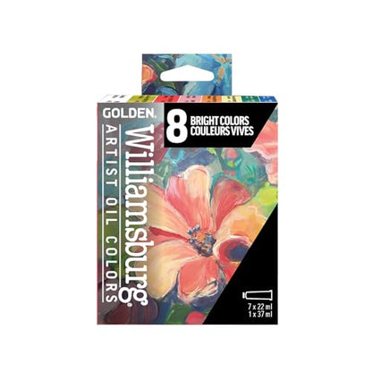 Williamsburg Artist Oil Colors by GOLDEN, Bright Colors Set, Professional Oil Paint