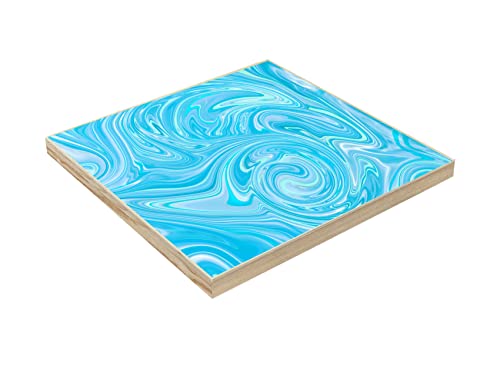 Wood Art Panels 12x12 Unfinished Wooden Canvas Panels 6-Pack Wood Frame for Oil Pouring Acrylics Painting Crafts