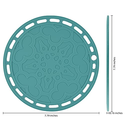 Green Silicone Trivet Mat Big Round PotHolder Hot Pads and Trivets for Hot Dishes and Hot Pots Holder, Hot Mats for Countertops, Tables, Spoon Rest Set 3 - color: N: Green