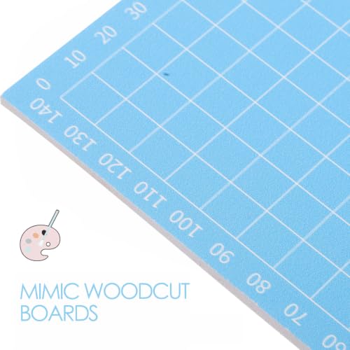 OHPHCALL 2 Pcs PVC Linoleum Print Blocks for Engraving and Stamp Carving, Portable and Reliable Carving Boards Suitable for Painting and Studios, for Beginners and Students