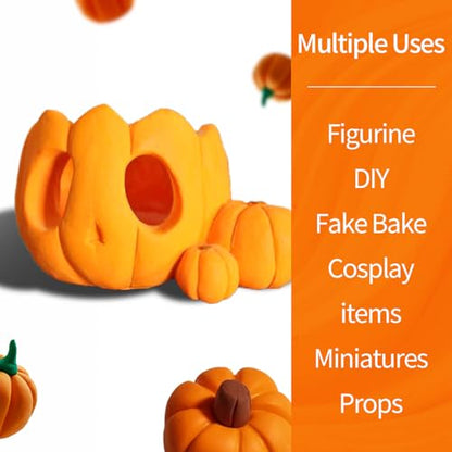 Lightweight Clay - Air Dry Clay, Ultra Light & Soft, Safe & Non-Toxic, Moldable & Flexible, DIY Modeling Clay for Anime Figures, Sculpting, Molding, Creative Art Crafts - color: Orange