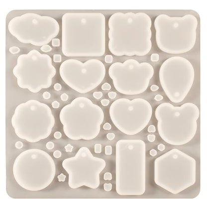 16 Cavity Pendant Molds - Heart, Animal, Candle & More - Resin & Silicone Making Molds - color: pendant-3396