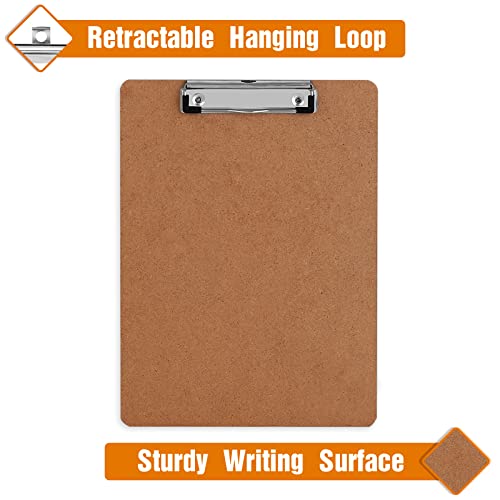 Clipboard, HERKKA 15 Pack Hardboard Office Clipboards Standard A4 Letter Size Clipboard with Low Profile Clip, Size 12.5 x 9 Inch - style: 15 PACK