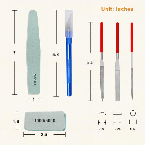 Metal Puzzle Tool Kit,3D Metal Puzzle for Adult Tool Set,Metal Earth Tool Kit Including Plier Bending Assist Tab Edge Cylinder Cone Shape Tools, File and Anti Slip Rubber Tweezers