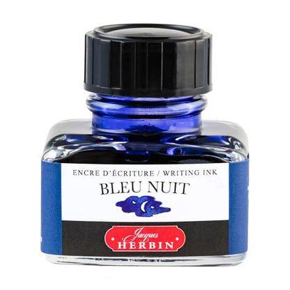 Herbin Fountain Pen Ink 30Ml Bleu Nuit - color: Night Blue, size: 1 fl oz