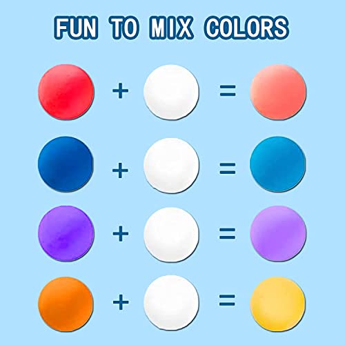 ifergoo White Air Dry Clay, Foam Magic Modeling Clay for School Art & Craft Project, Refill White Clay for Kids, Slime Supplies, Super Light & Soft, Non-Sticky, Non-Toxic, Age 3-12 Boys and Girls Gift - color: D-White Color