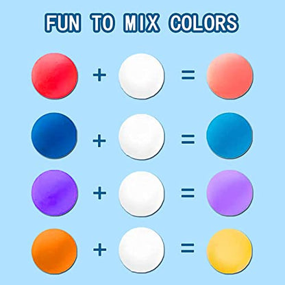 ifergoo White Air Dry Clay, Foam Magic Modeling Clay for School Art & Craft Project, Refill White Clay for Kids, Slime Supplies, Super Light & Soft, Non-Sticky, Non-Toxic, Age 3-12 Boys and Girls Gift - color: D-White Color