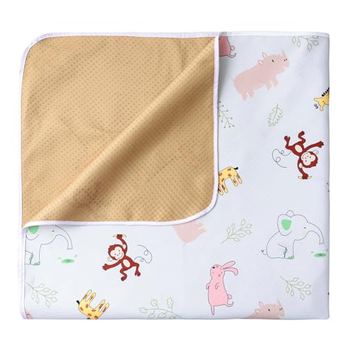 Baby Splat Floor Mat for Under High Chair/Arts/Crafts, 51" Waterproof Anti-Slip Food Splash Spill Protector Mat, Washable and Table Cloth - color: Jungle Animals