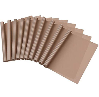 Selizo 10 Pack Teflon Sheet for Heat Press Transfer Sheet Non Stick 12''x16'' Heat Press Transfer Paper Heat Resistant Craft Mat - color: 10 Pack
