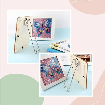 PineHaven 6 Pcs Picture Frame Stand with Self Adhesive Backing,Self Adhesive Photo Frame Stands for Frames,Stainless Steel Easel Back Supports for Photos Paintings Display(Silver,7.09 x 2.17 Inch) - size: 6PCS Silver 7.09 x 2.17 Inch