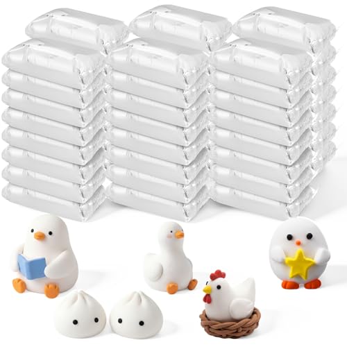 VioraWhite 40 Pcs 21oz Air Dry Clay Bulk Modeling Ultra Lightweight Foam Modeling Clay for Kids Adults Magic DIY Crafts Party Arts and School Project Gifts Supplies(White) - color: White