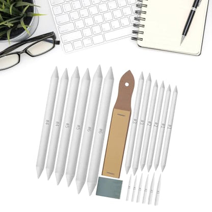 13 / 20Pcs Double-end Blending Stumps Tortillions Set with Sharpener Sharpener Artist Sketching Drawing Tool for Blending Tool