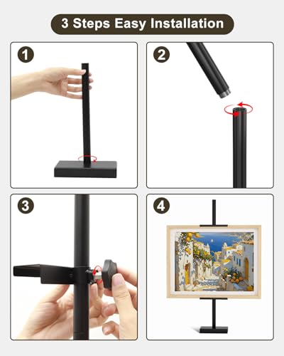 Adjustable Tabletop Easel Stand, Picture Easels for Display Up to 29" H, Black Metal Picture Frame Holder Stand Table for Art, Photo (2 Pack) - color: Black 2Pack