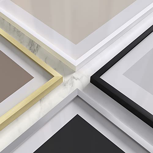 HAUS AND HUES 5x7 White Metal Picture Frames - Bulk Frames 5X7 - Features Premium Aluminum, Vertical Hanging, Easel Back for Tabletop, Home, Office (5x7 in, White, Set of 15) - color: White Metal, size: 5x7 in, style: Set of 15