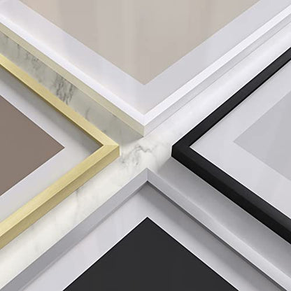 HAUS AND HUES 5x7 White Metal Picture Frames - Bulk Frames 5X7 - Features Premium Aluminum, Vertical Hanging, Easel Back for Tabletop, Home, Office (5x7 in, White, Set of 15) - color: White Metal, size: 5x7 in, style: Set of 15