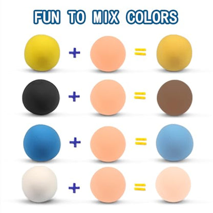 ifergoo Skin Air Dry Clay, DIY Creative Modeling Clay for Kids, Super Light Magic Foam Clay for Kids Age 3-12, Soft, No-Sticky & Non-Toxic, Molding Clay for School Art & Craft Project(Skin/100g/3.5oz) - color: Skin/100g