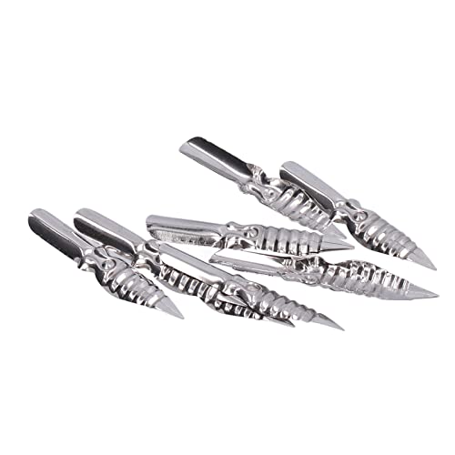 Pssopp 10PCS Calligraphy Pen Nib Oblique Calligraphy Dip Pen Set Comic Pen Nib Replacement Nibs for Writing Painting Signing[B5*10] Pens - color: B5*10