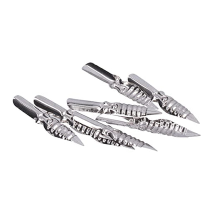 Pssopp 10PCS Calligraphy Pen Nib Oblique Calligraphy Dip Pen Set Comic Pen Nib Replacement Nibs for Writing Painting Signing[B5*10] Pens - color: B5*10