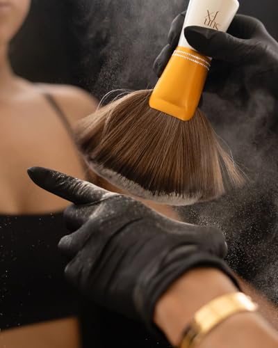 SunFX Finishing Powder Brush | Large Professional Fan Brush for Salon Use | Perfect For Spray Tan Powder | White - color: White