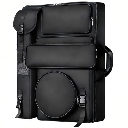26x18.5 Inch,Artist Backpack for Sketching, Oil Painting - color: Black