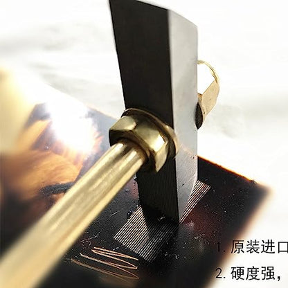 1pc 20 Lines Print Printmaking Copperplate Carving Etch Mezzotint Pull Rows Line Cutter Chisel Tool