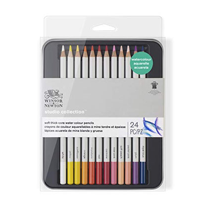 Winsor & Newton Studio Collection Artist Pencils, Watercolor Pencils, Set of 24 - style: 24 Watercolor Pencils