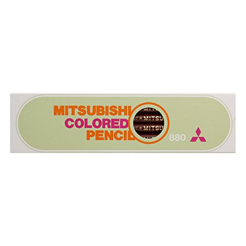 三菱鉛筆 Mitsubishi Pencils K880.21 Colored Pencils, 880 Solid Color, Elementary School Students, 1 Dozen - color: Chakiro 1 Dozen