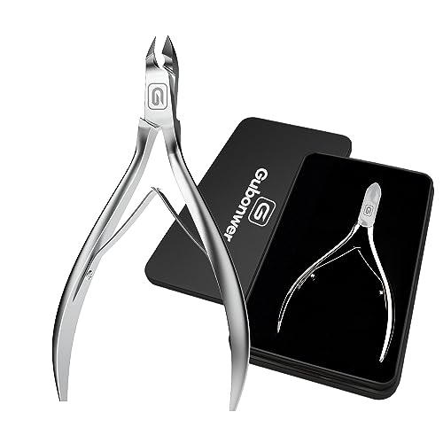 Cuticle Trimmer 3/4 Jaw Extremely Sharp Cuticle Nippers Scissors Stainless Steel Clippers Cutter Remover Pedicure Manicure Nail Tool, cuticle pusher (Cuticle Nippers/Silver-b) - color: Cuticle Nippers/Silver-b