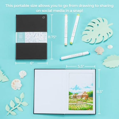 Ohuhu Markers + Bleedproof Marker Pad 5.5"x8.5"