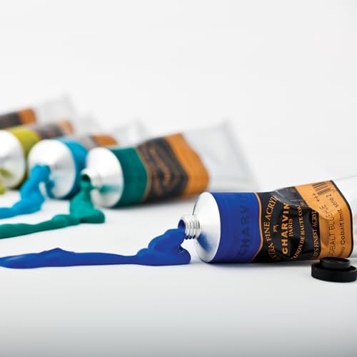 Charvin Extra-Fine Artists' Acrylic Paints - Luxurious Professional Artist Paint Created to Mimic The Colors of Nature - [Basic Set of 9-20ml Tubes] - color: Basic Set of 9 - 60ml Tubes