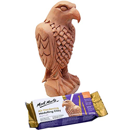 Mont Marte Premium Air Hardening Clay, Terracotta, 500g (1.1lb), No Baking Required - color: Terracotta