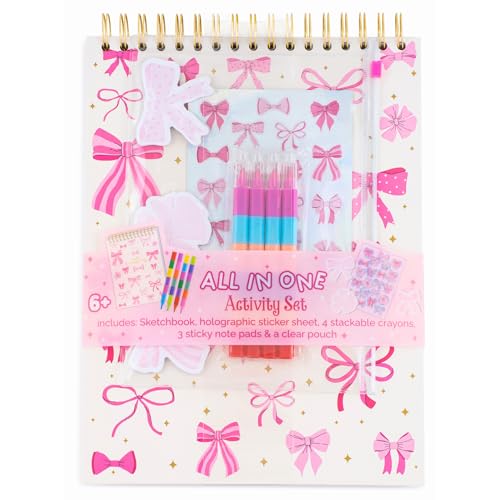 VOTUM Sketch Book: Personalized Artist Sketchbook: Sketching, Drawing and Creative Doodling. Notebook and Sketchbook to Draw and Journal with Stickers and Markers (Bows) - color: Bows Pro Sketchbook