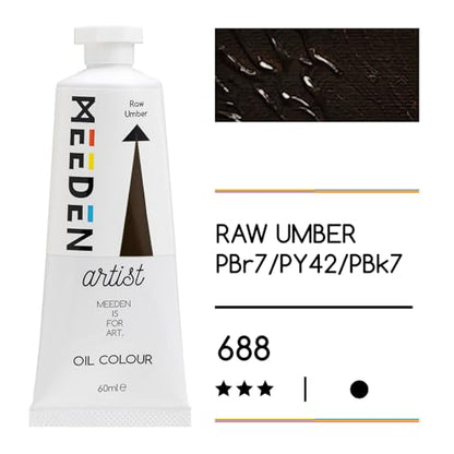 MEEDEN Artist Grade Oil Paint: Raw Umber - 60ml/2oz Tube - Professional Art Paints for Canvas Painting - color: Raw Umber, size: 2 Fl Oz (Pack of 1)