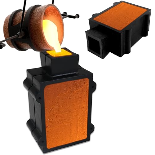 Simond Store 2 Part Sand Casting Mold - Cast Iron Casting Flask Mold for Jewelry Making Supplies for Metal Casting, Metal Casting Molds, Petrobond Casting Sand - size: 2 Part Flask Mold
