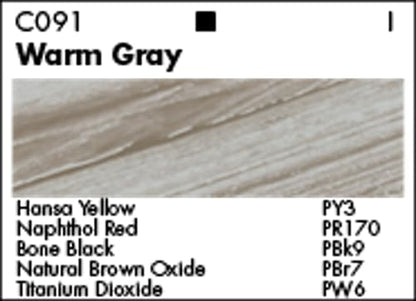 Grumbacher Academy Acrylic, 90ml Tube, Warm Gray - color: Warm Gray, size: 3 Fl Oz (Pack of 1)