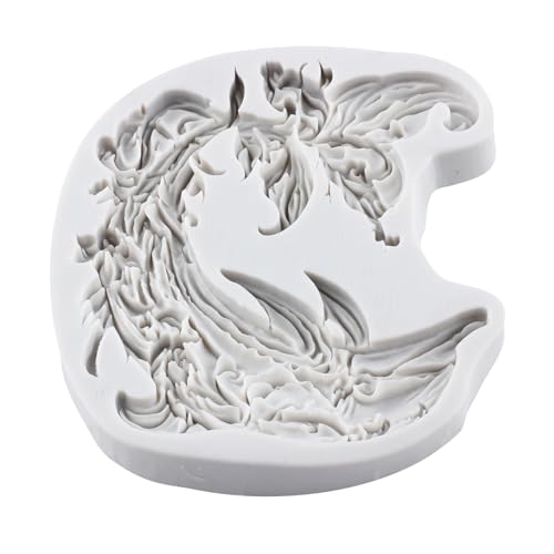 Dolphin Silicone Resin Casting Molds Dolphin Flower Polymer Clay Mold for DIY Crafts Epoxy Resin Casting Air Dry Polymer Clay Plaster Jewelry Making - color: Style K