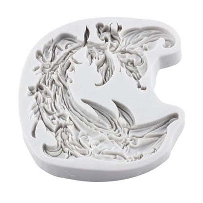 Dolphin Silicone Resin Casting Molds Dolphin Flower Polymer Clay Mold for DIY Crafts Epoxy Resin Casting Air Dry Polymer Clay Plaster Jewelry Making - color: Style K