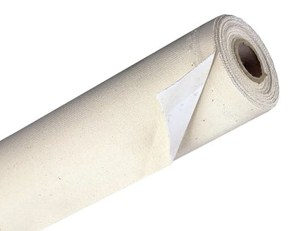 Creative Mark Spectrum Universal Unstretched Cotton Canvas Roll - 52" x 6 Yards 8 oz (9.6 oz Primed) Double Primed, Rich White Acid-Free Acrylic Priming, Canvas Rolls for Painting