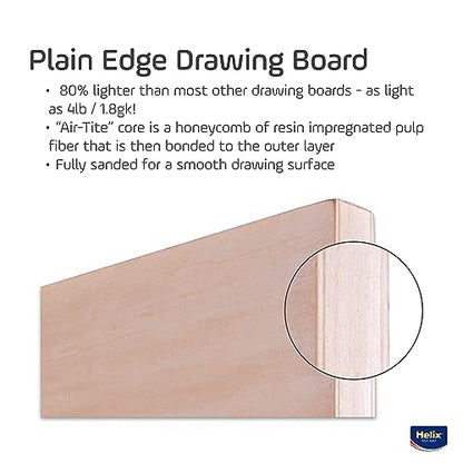 Maped - Helix Wooden Lightweight Drawing Board 20 x 26 Inch - Ideal for Students - Sketching Outdoors - Lightweight Design - Premium All-Wooden Drawing Boards are Super Light and Portable - size: 20"W x 26"H, style: Plain Edge