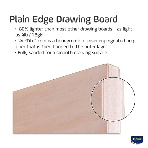Maped - Helix Wooden Lightweight Drawing Board 23 x 31 Inch - Sketching Outdoors - Lightweight Design - Super Light and Portable for Easy Transport - Smooth Surface, Portable and Durable - size: 23” x 31”, style: Plain Edge