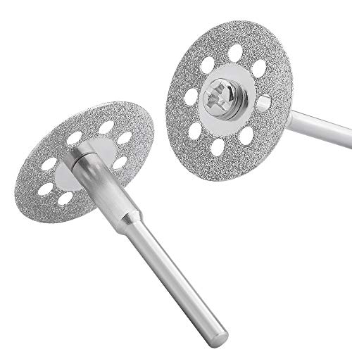 c i y 545 Diamond Cutting Wheel (22mm) 25pcs with 402 Mandrel (3mm) 5pcs and Screwdriver for Rotary Tool