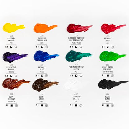 Liquitex BASICS Acrylic Paint Set, 12 x 22ml (0.74-oz) Tube Paint Set - style: 12 x 22ml (0.74-oz)