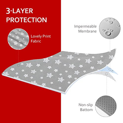 Splat Mat for Under High Chair Mat 2 Pack, Anti Slip Bottom Splat Splash Mess Floor Mat 42x46 Inch, Waterproof Portable Baby Highchair Mat for Art/Crafts/Playtime/Mealtime