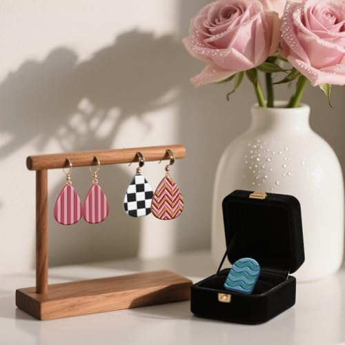 ORIGACH 7 Pcs Stripes Waves Polymer Clay Cutters Set Earring Clay Cutter DIY Craft Supplies for Earring and Jewelry Making - style: Stripes Waves